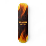 Oklahoma Hottie fire and red marble heart. Skateboard