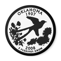 Oklahoma State Quarter magnets