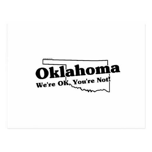 Oklahoma State Slogan Postcard Zazzle