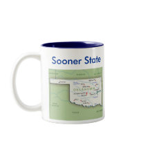 Oklahoma Symbols & Map mugs by archemedes Oklahoma Symbols & Map mugs