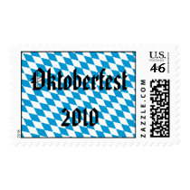 Oktoberfest 2010 Bavaria Flag Postage Stamp