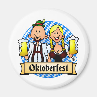 Oktoberfest 2 Inch Round Magnet