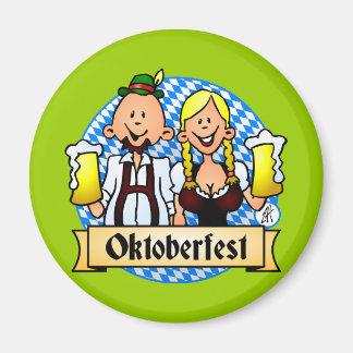 Oktoberfest 2 Inch Round Magnet