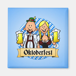Oktoberfest 2 Inch Square Magnet