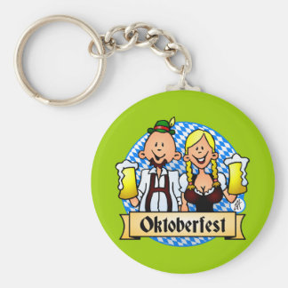 Oktoberfest Basic Round Button Keychain
