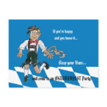 Oktoberfest Blue Party Invitation Postcard postcards
