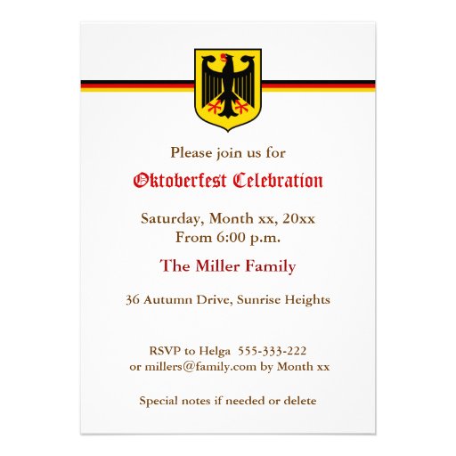 Oktoberfest Celebration Custom Invite