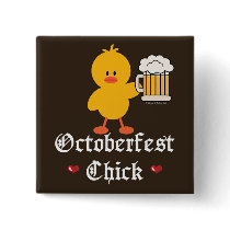 Oktoberfest Chick Button