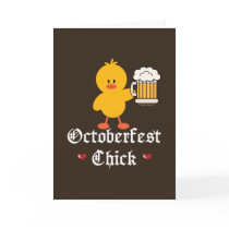 Oktoberfest Chick Greeting Card by HolidayTeesGifts Oktoberfest Chick Greeting Card