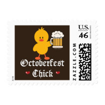 Oktoberfest Chick Postage Stamps by HolidayTeesGifts Oktoberfest Chick Postage Stamps
