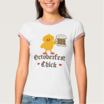Oktoberfest Chick Ringer Tee Shirt by HolidayTeesGifts Oktoberfest Chick Ringer Tee Shirt