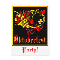 Oktoberfest cornucopia party invitation postcards