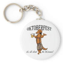 Oktoberfest Dachshund Key Chain