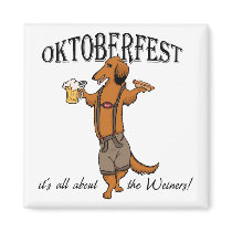 Oktoberfest Dachshund Refrigerator Magnets
