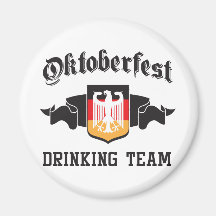 Oktoberfest drinking team fridge magnet