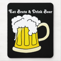 Oktoberfest Eat Brats & Drink Beer 2 Mousepad