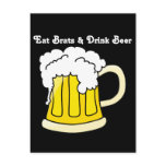 Oktoberfest Eat Brats & Drink Beer 2 Post Card
