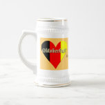 Oktoberfest Festival on Flag Heart Stein mugs
