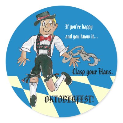Oktoberfest Funny Stickers Personalized Labels by zooogle