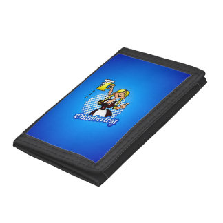 Oktoberfest - girl in a dirndl tri-fold wallets