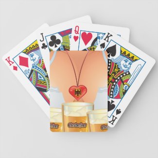 Oktoberfest Girl Playing Cards