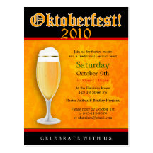 Oktoberfest Invitation Postcard