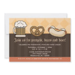 Oktoberfest Invitations Beer Mug Pretzel Hot Dog