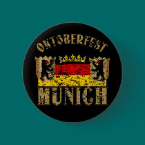 Oktoberfest Munich Distressed Look Design buttons