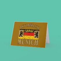 Oktoberfest Munich Distressed Look Design cards