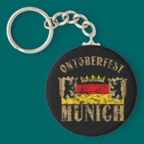 Oktoberfest Munich Distressed Look Design keychains