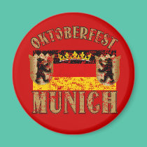 Oktoberfest Munich Distressed Look Design magnets