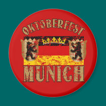 Oktoberfest Munich Distressed Look Design magnets