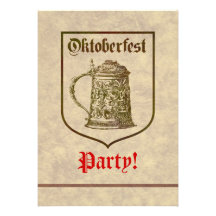 Oktoberfest Party Custom Announcement