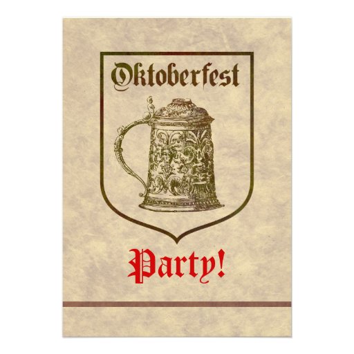 Oktoberfest Party Custom Announcement