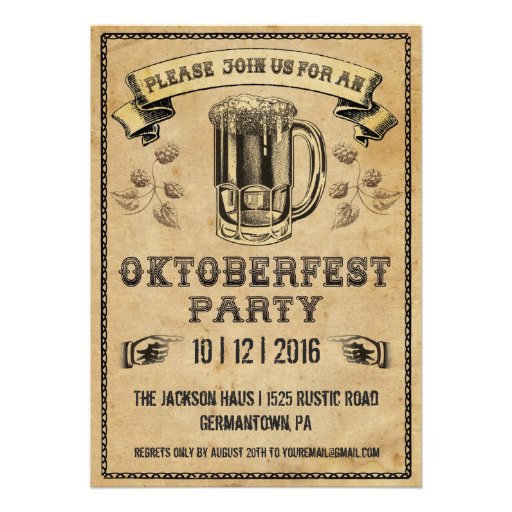 Oktoberfest Party Invitation (front side)