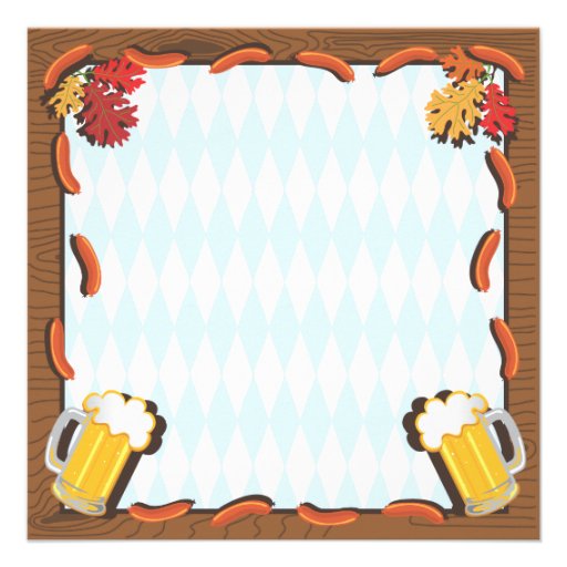 Oktoberfest Party with dachshund Personalized Invitations