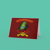 Oktoberfest Skull and Crossbones Design cards