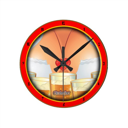 Oktoberfest Waitress Girl Wall Clock
