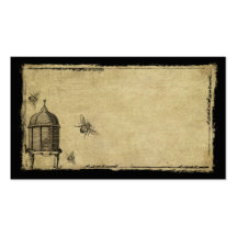 Ol' Beeskep & Bees- Prim Biz Cards Business Card Template