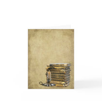 Ol Books & Candle- Prim Lil Note Cards