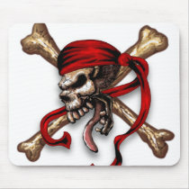 Ol Pirate Skull mousepads