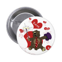 Ol' Reliable Teddy Bear Heart Love + Magic. buttons