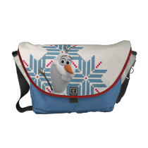 Olaf -  Blue Snowflake Messenger Bags at Zazzle