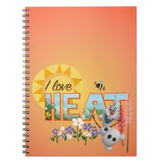 Olaf I Love the Heat Spiral Note Books
