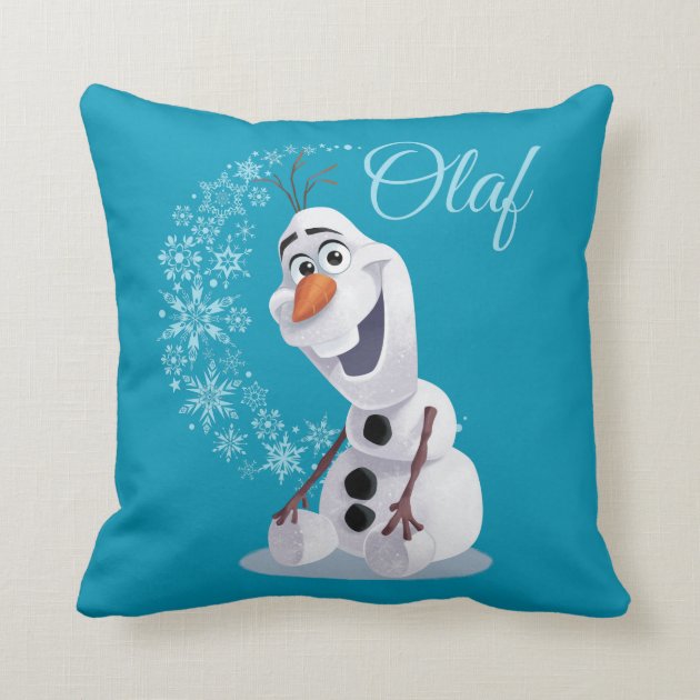 Olaf Snowflakes Throw Pillow
