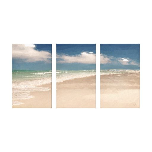 Olas y Arena/Surf and Sand Wrapped Canvas Gallery Wrap Canvas