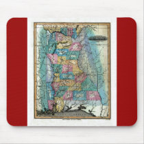 Old 1826 Alabama Map Mouse Pads