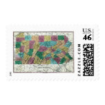 Old 1829 Pennsylvania Map Postage Stamps