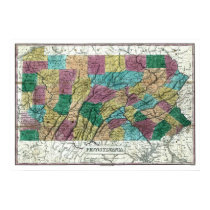 Old 1829 Pennsylvania Map posters