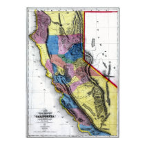 Old 1851 California Map posters